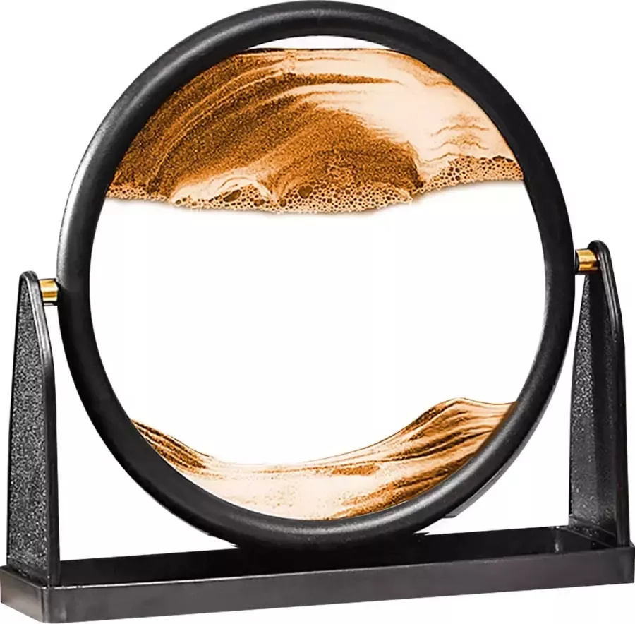 Hardcover Life Chaser Store 3D Zandloper – Modern Bewegende Zandkunst – Kunst & Decoratie – Tafellamp – 25x25CM – Hoge Kwaliteit