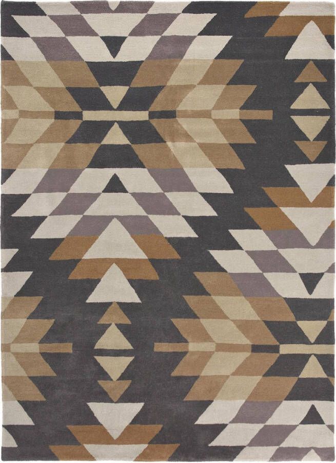 Harlequin Elwana Jute 140208 Vloerkleed 170x240 Rechthoek Laagpolig Tapijt Modern Antraciet Beige Bruin