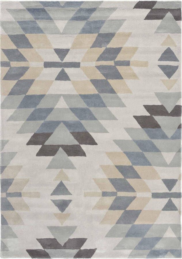 Harlequin Elwana Slate 140204 Vloerkleed 140x200 Rechthoek Laagpolig Tapijt Modern Beige Grijs