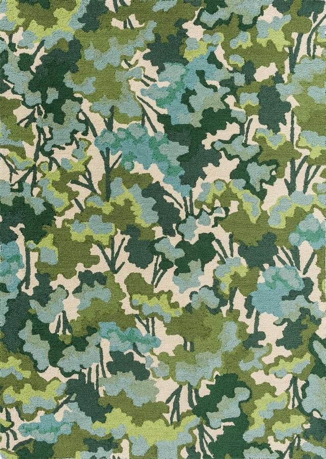 Harlequin Tree Tops Green 443807 Vloerkleed 250 x 350 cm Groen Rectangular PET Eetkamer Woonkamer Slaapkamer Abstract Bloemen Modern Buitentapijten - Foto 2
