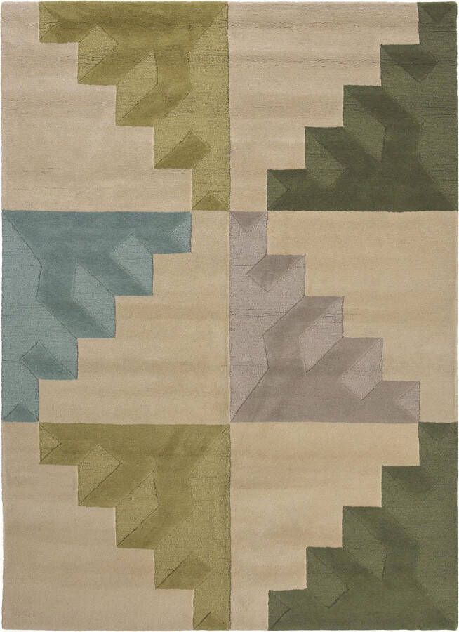 Harlequin Mehari Lime 140107 Vloerkleed 170x240 Rechthoek Laagpolig Tapijt Modern Meerkleurig - Foto 2