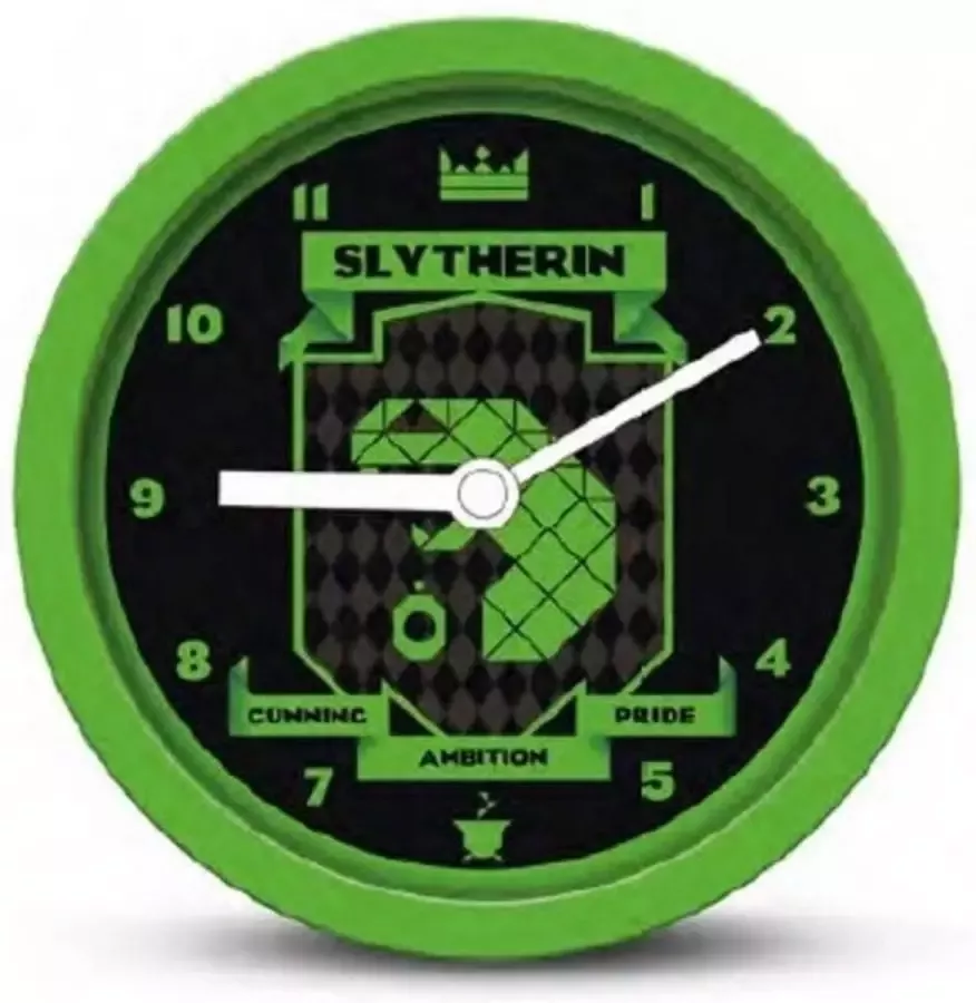 Harry Potter Slytherin Brutalist Desk Clock