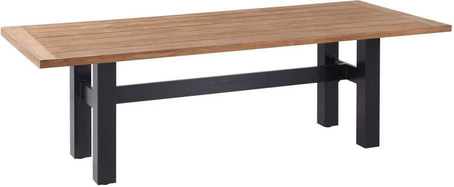 Hartman Heron dining tuintafel 240x100 cm. Zwart|Teak