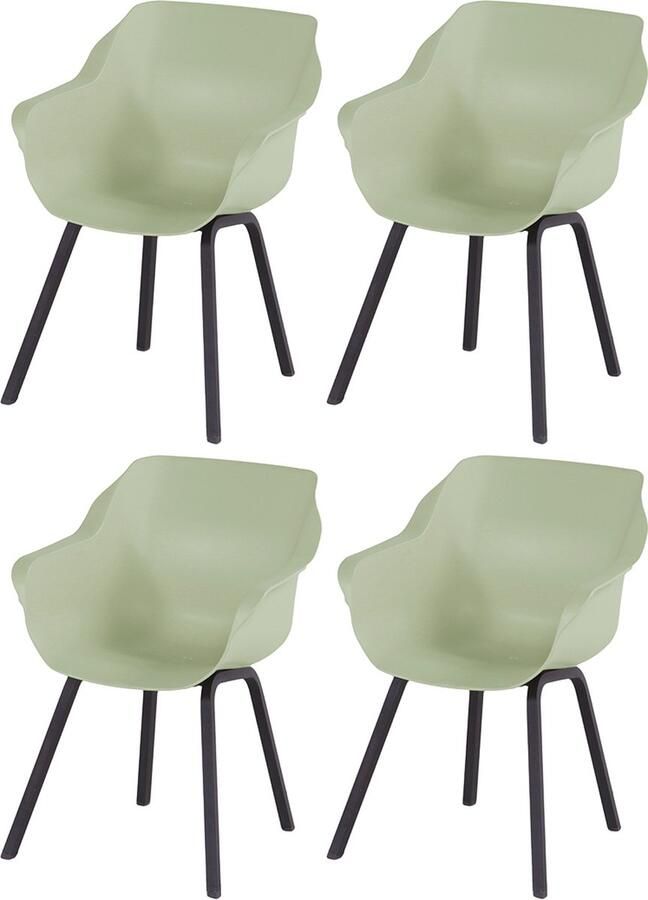 Hartman Set van 4 Sophie Element dining armstoel French green