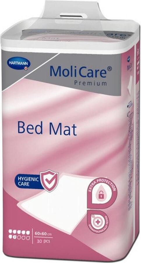 Hartmann Molicare Premium Bed Mat 7 druppels 60 x 60 cm 1 pak van 30 stuks