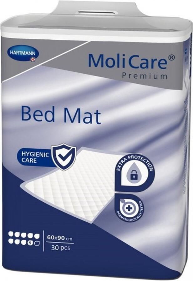 Hartmann Molicare Premium Bed Mat 9 gouttes 60 x 90 cm 4 paquets de 30 protections