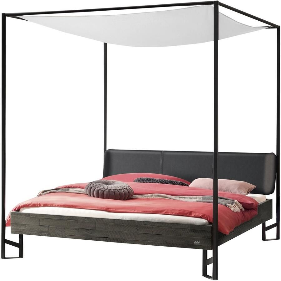 Hasena Bogina hemelbed acacia vintage metaal antraciet