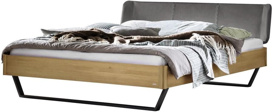 Hasena Lounge Montieri bedombouw massief houten gestoffeerd hoofdbord