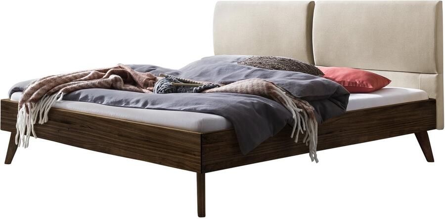 Hasena Pronto Dreamline Matteo massief houten bedframe gestoffeerd hoofdbord
