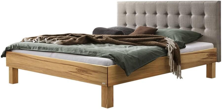 Hasena Pronto Dreamline Ricardo massief houten bedframe gestoffeerd hoofdbord