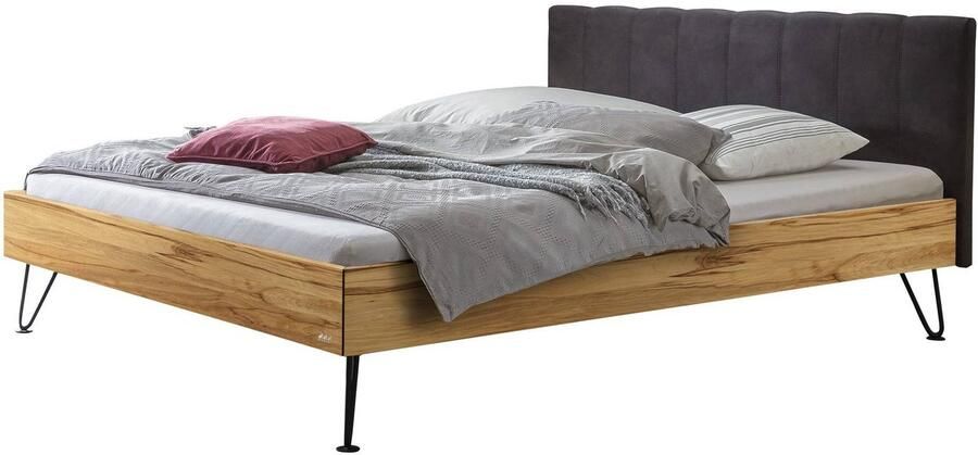 Hasena Pronto Dreamline Roberto massief houten bedframe gestoffeerd hoofdbord