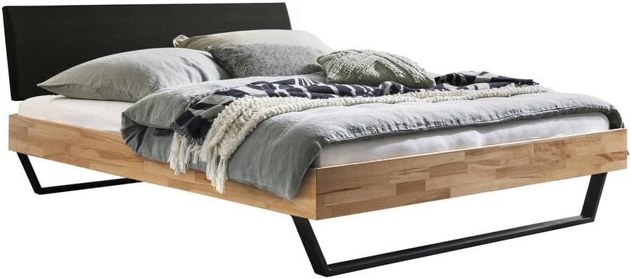 Hasena Trento 16 Sariano bedombouw massief houten bed gestoffeerd hoofdbord