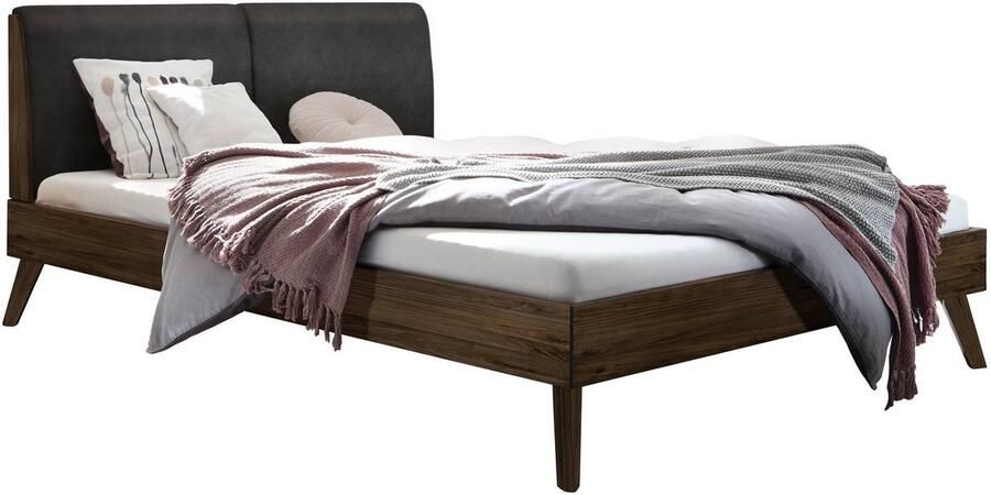 Hasena Trento 16 Simone bedombouw massief houten bed gestoffeerd hoofdbord