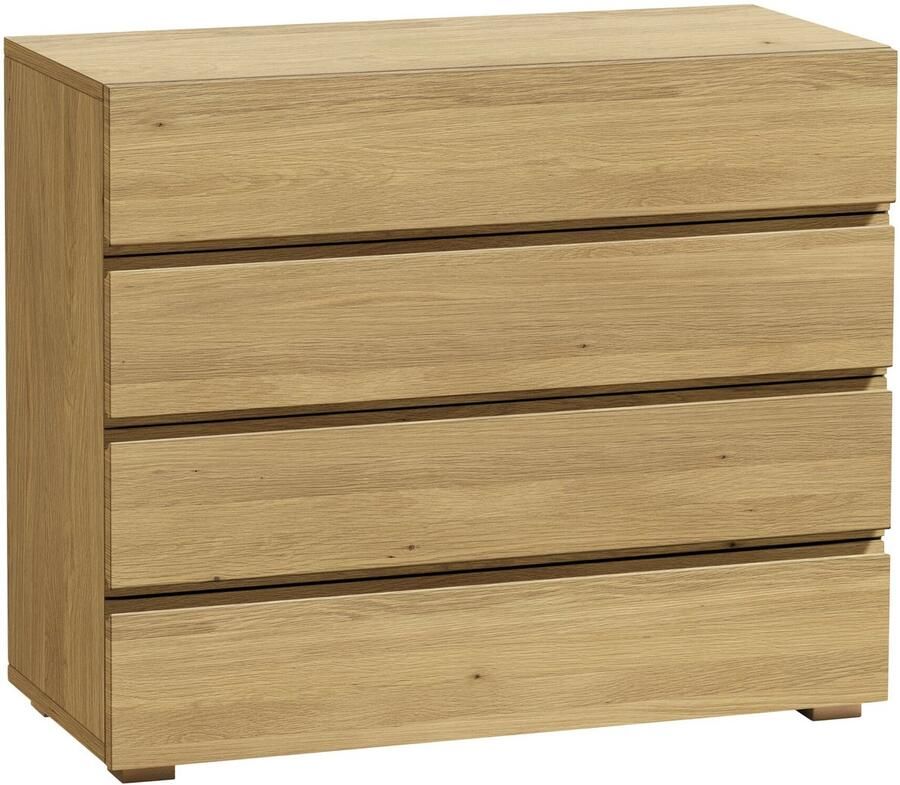 Hasena Woodline Lovara ladekast 4 laden massief hout 90x40x75 cm