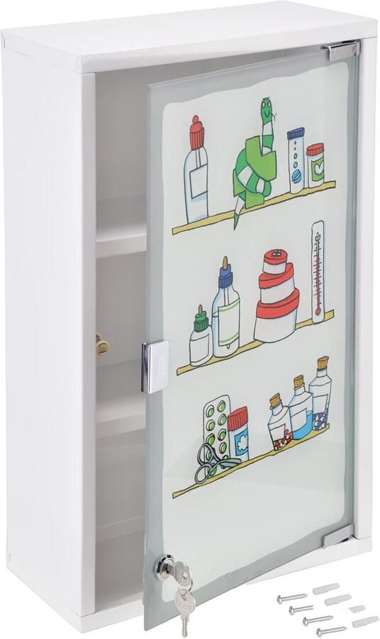 Haushalt 33283 Medicijnkast staal met opdruk - Foto 2