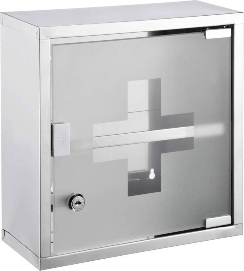 Haushalt International Haushalt Medicijnkastje Met Glazen Deur 30 x 12 x 30 cm