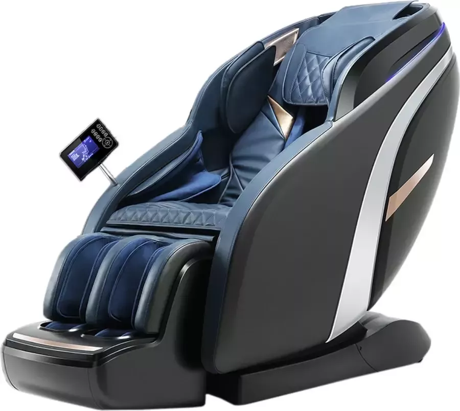 Haviklux Massagestoel Zero Gravity LCD Scherm Zwart blauw