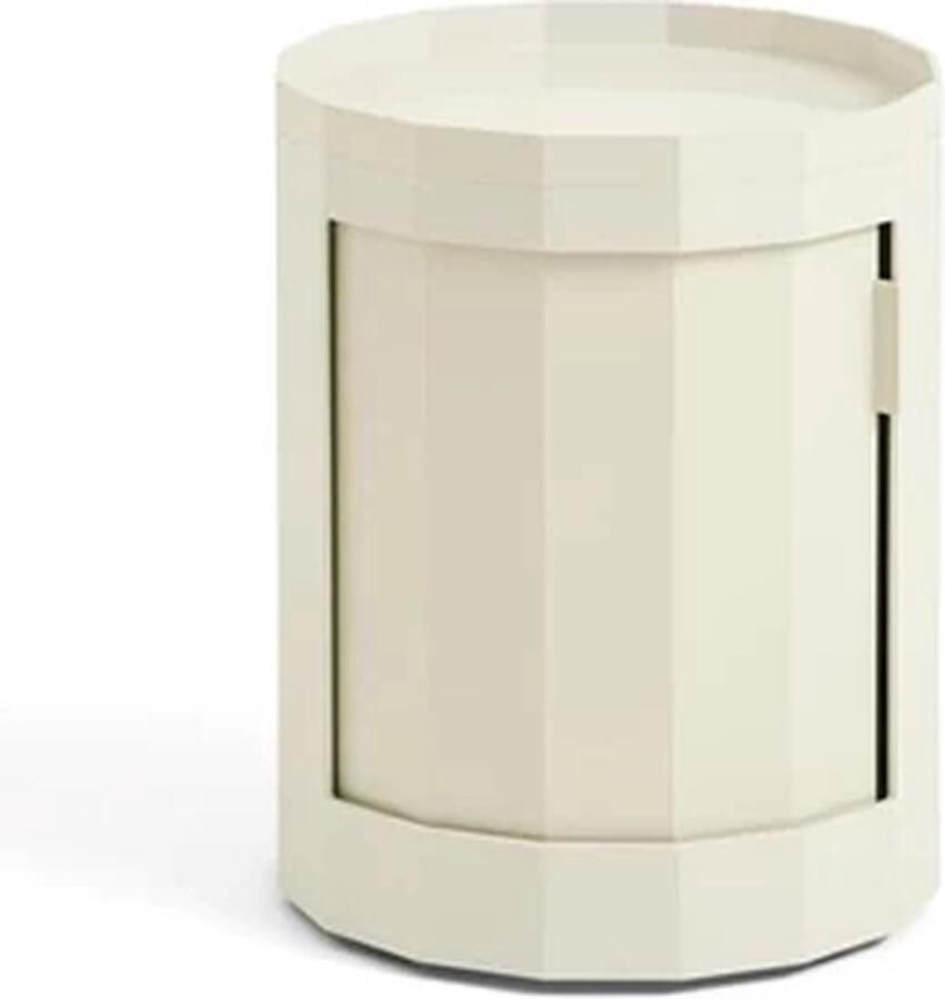 Hay Facet Cabinet bijzettafel met wieltjes H49cm D38cm eggshell