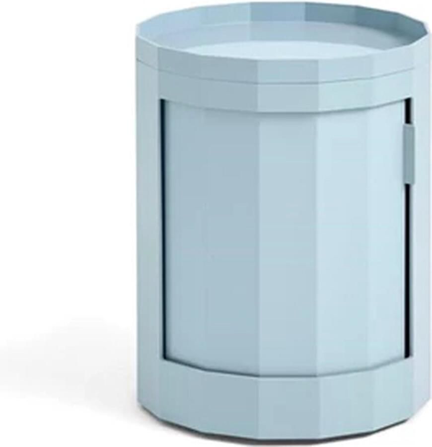 Hay Facet Cabinet bijzettafel met wieltjes H49cm D38cm misty blue
