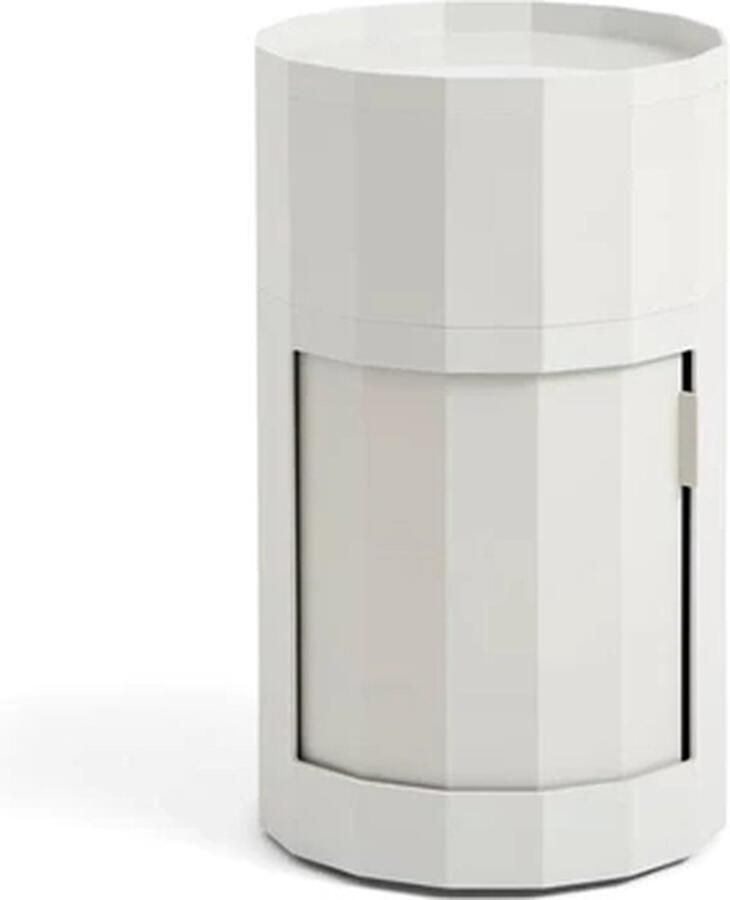 Hay Facet Cabinet bijzettafel met wieltjes H66cm D38cm misty grey