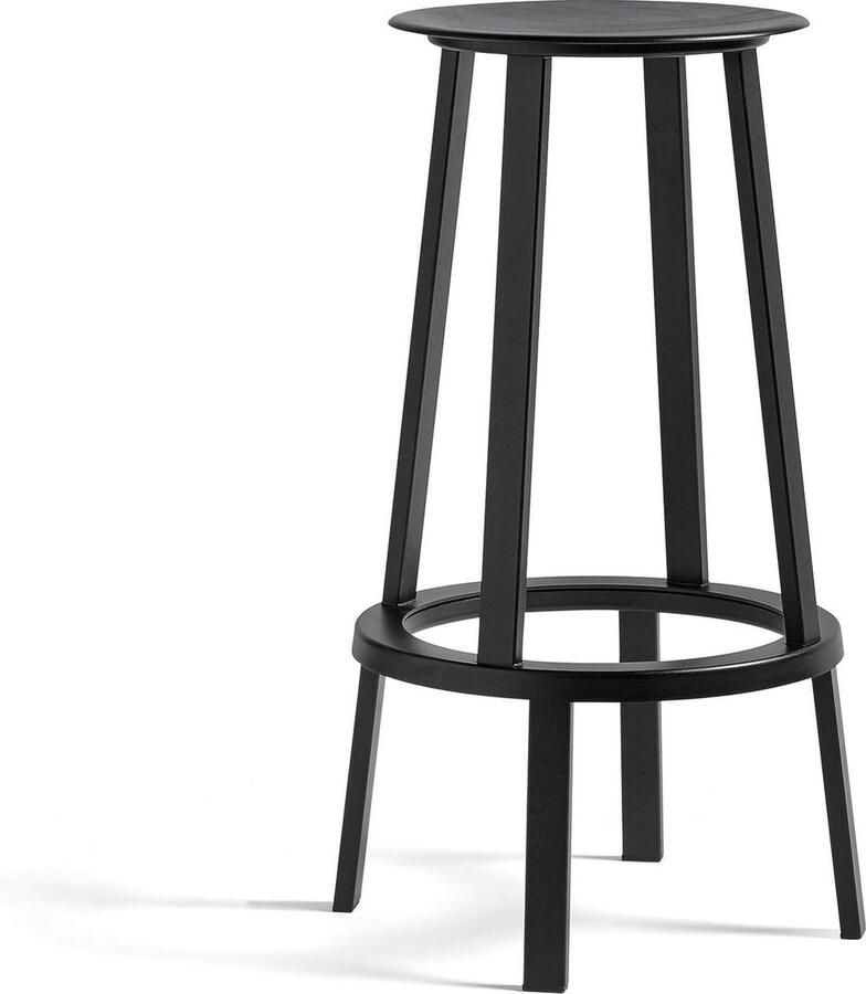 Hay Revolver Stool barkruk zwart Hoogte 76 cm