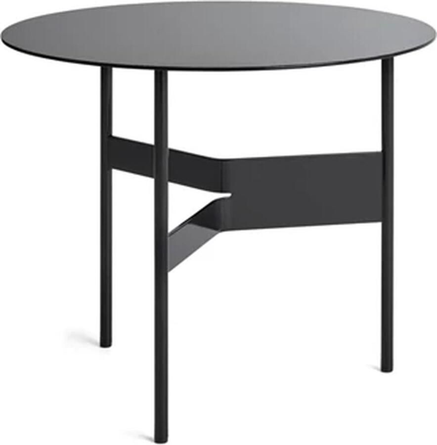 Hay Shim Coffee Table bijzettafel H44cm D54cm powder coated steel zwart