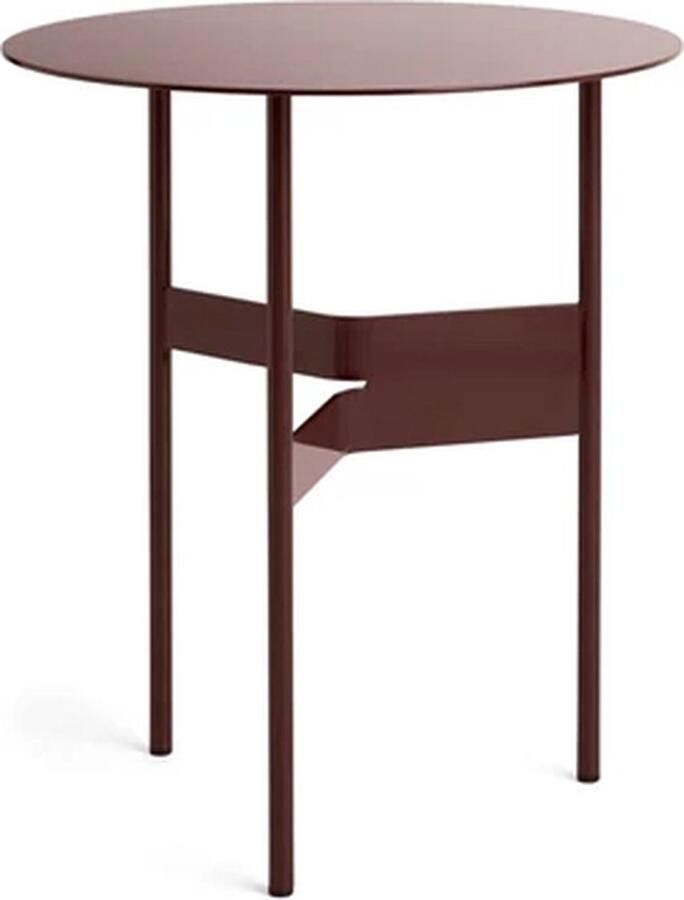 Hay Shim Coffee Table bijzettafel H51cm D45cm powder coated steel bordeaux