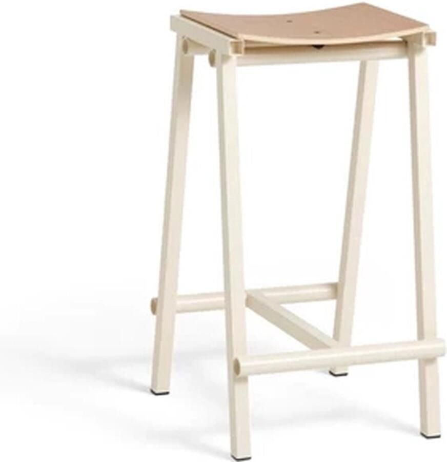 Hay Taburete 8 barstoel H65cm base: eggshell powder coated seat: water based lacquered oak veneer