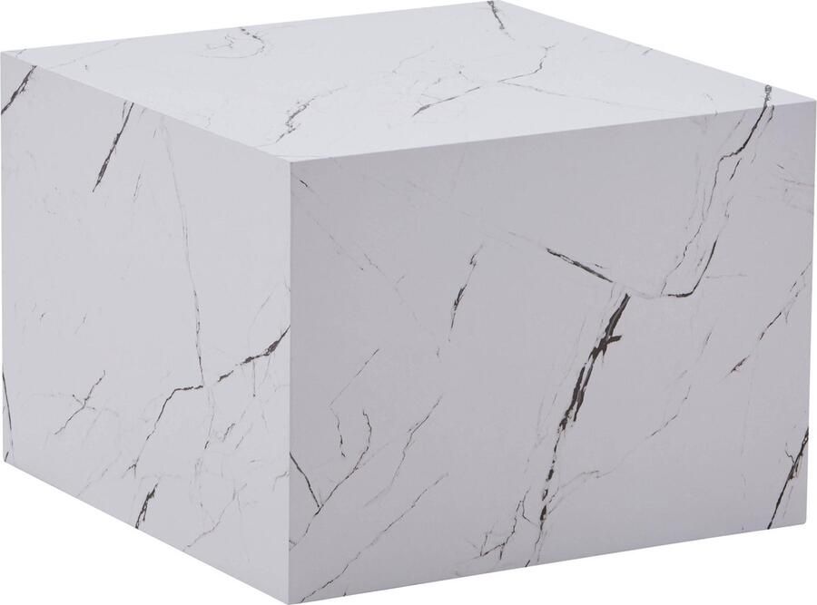 Hearthome & Living Bijzettafel Cuboid Wit 40x40x45 5cm (LxBxH)