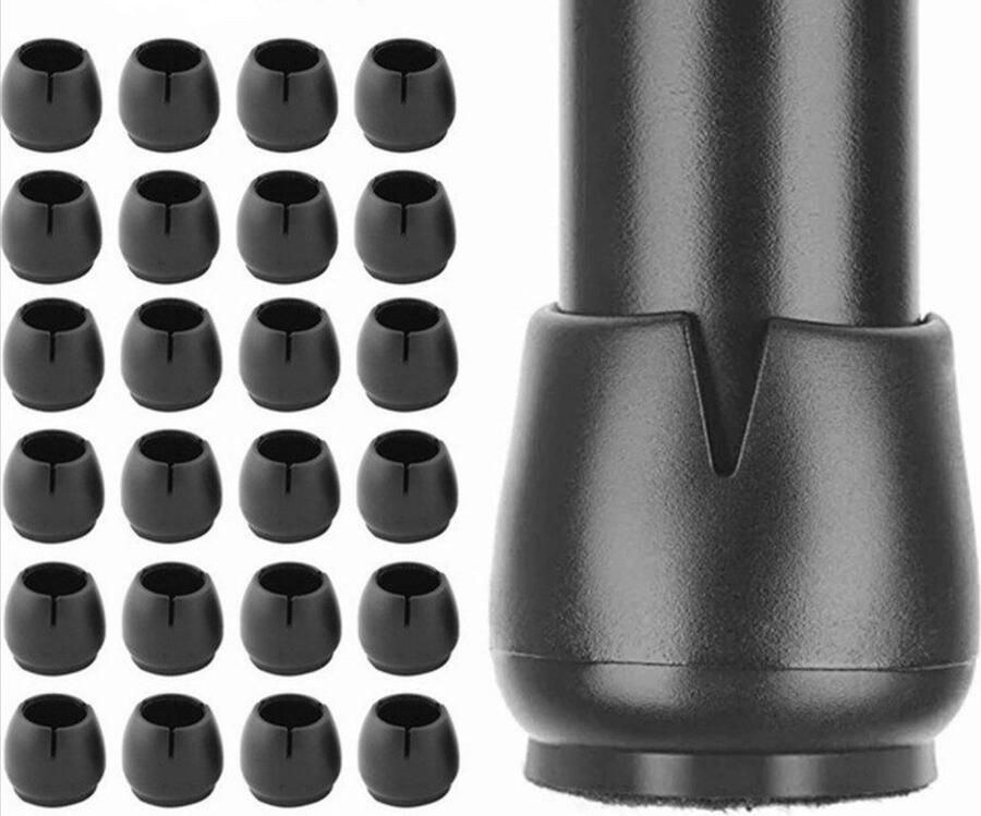 Heble *** 24 stuks Zwarte 12-16mm Stoelpootbeschermers: Sokken Viltjes en Doppen van ***