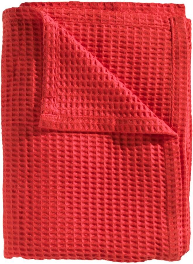Heckettlane Plaid Wafel Warme deken voor op de bank Katoen 180x260 Rood