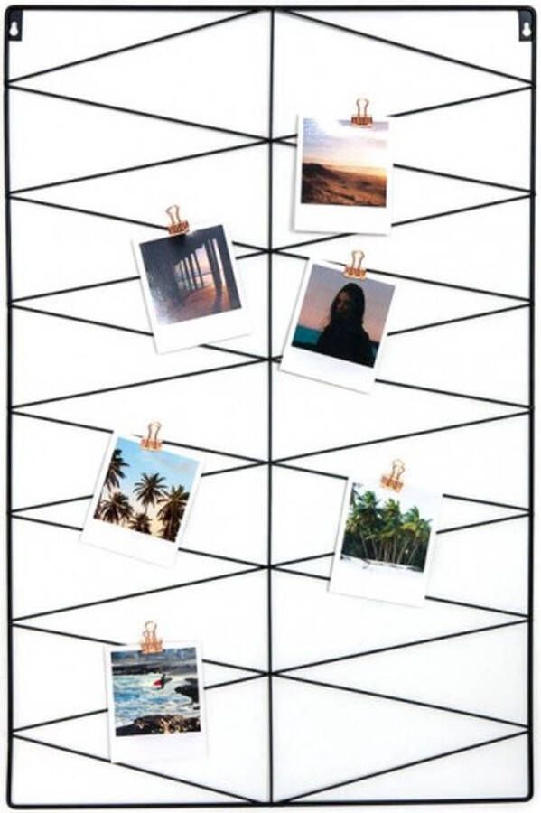 Hejpix Wandrooster Zwart 75 cm Foto Rooster Wanddecoratie Wandplaat Foto's ophangen +5 Clips Wandrek Foto Rek - Foto 2