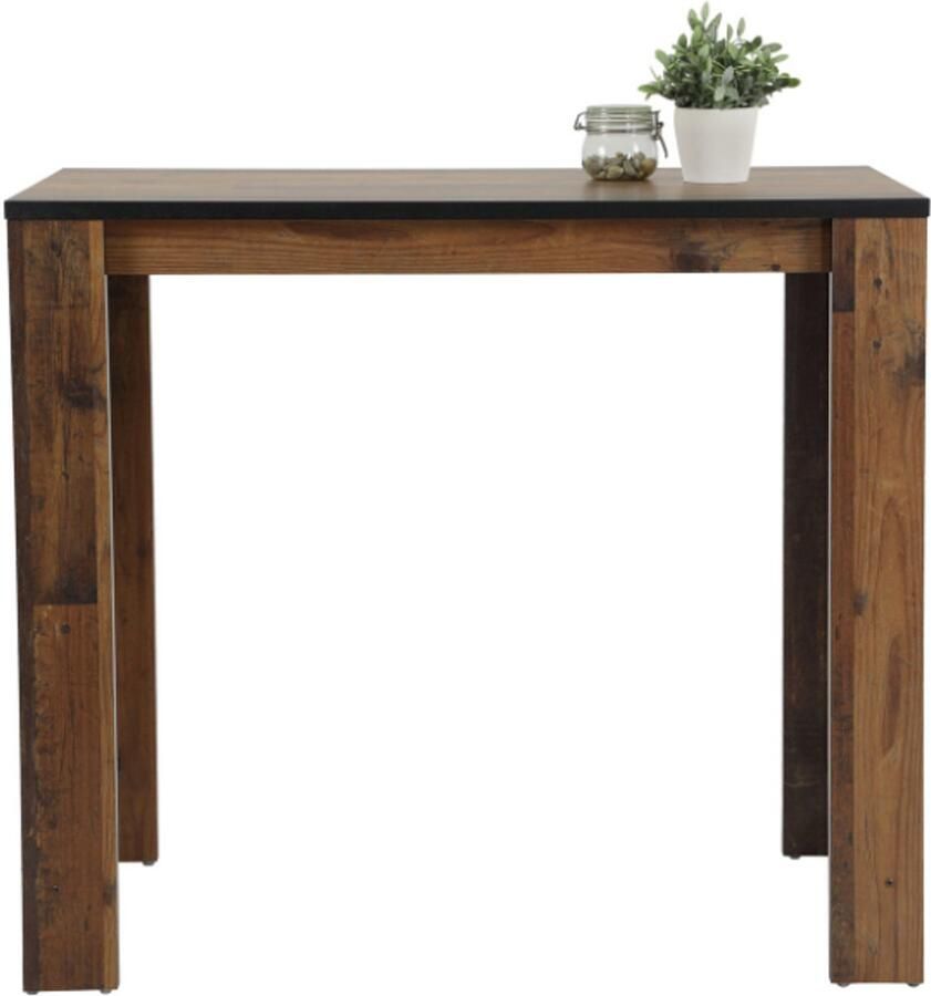 Hela EMOB Bartafel Friedl 120x58cm-Oldwood Bartafels Bruin Metaal; Spaanplaat Bartafels Op voorraad - Foto 2