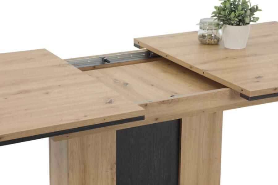 Hela EMOB Eettafel Atnalta 160 210x90 cm-artisan gebrand hout Kantoortafels Bruin Spaanplaat Kantoortafels Op voorraad - Foto 13