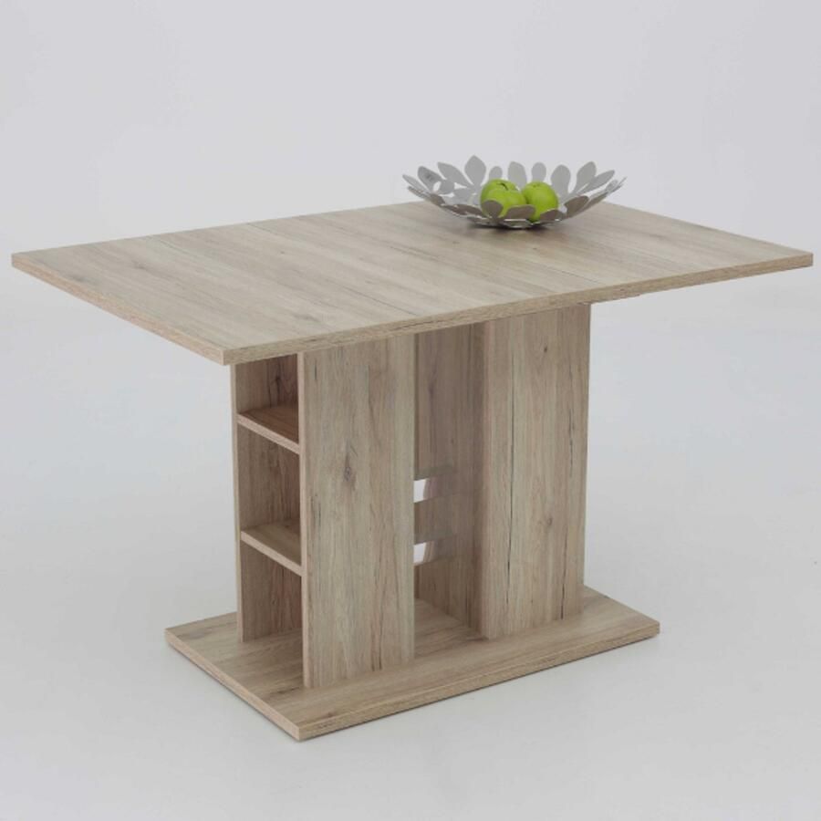 Hela EMOB Eettafel Effi 120 160x80 cm-lichte Sanremo eik Keukentafels Bruin Spaanplaat Keukentafels Op voorraad