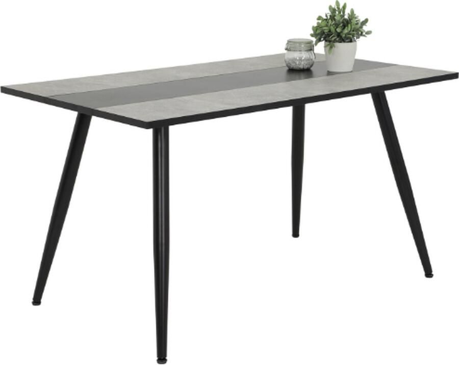 Hela Eettafel Jamina 140x80 cm-beton zwart - Foto 3