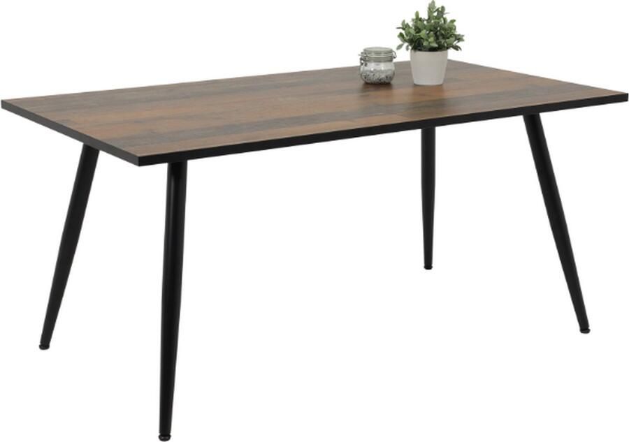 Hela EMOB Eettafel Sinba 160x90 cm-Oldwood Keukentafels Bruin Metaal; Spaanplaat Keukentafels Op voorraad - Foto 5