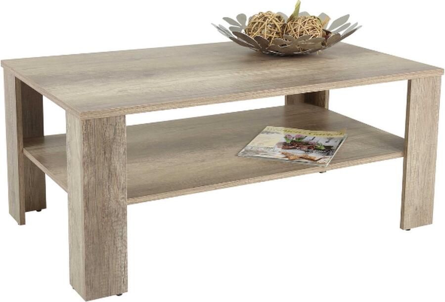 Hela EMOB Salontafel Lucine 100x60 cm-wilde eik Rechthoekige salontafels Bruin Spaanplaat Rechthoekige salontafels Op voorraad - Foto 3