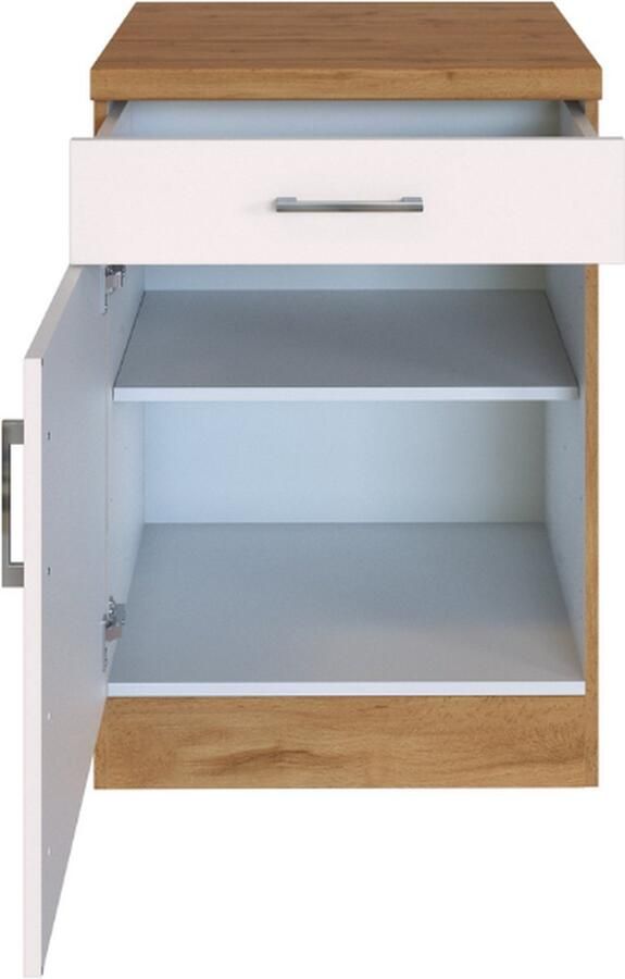 Held Keukenkast Sorrella 50cm 1 deur & 1 lade wit eik