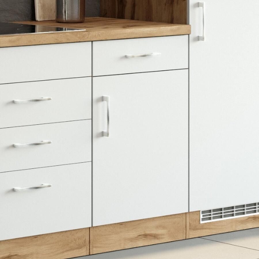 Held Keukenkast Sorrella 50cm 1 deur & 1 lade wit eik Onderkasten Wit; Bruin Melamine; Spaanplaat Onderkasten - Foto 2
