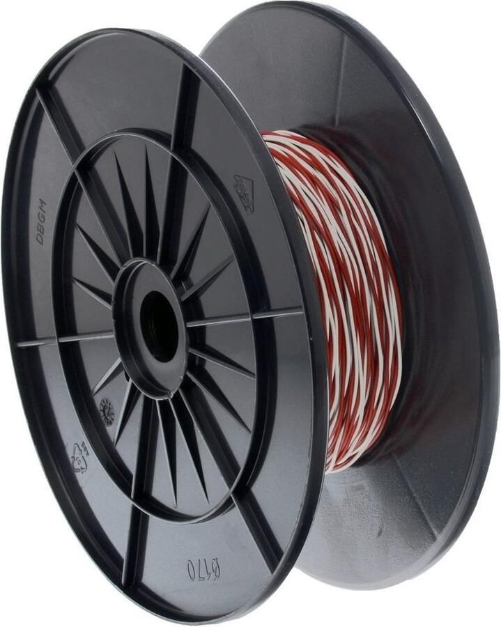 Helos Schaltdraht YV 2x0 6 1 wei? rot 100 m