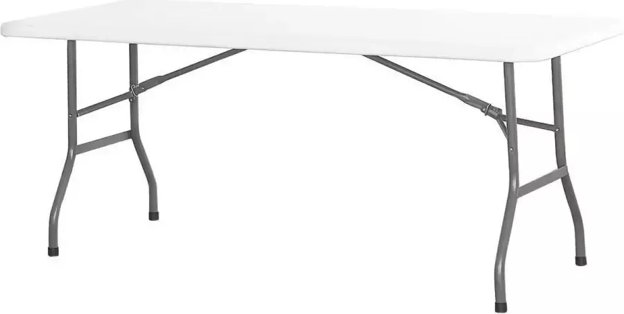 Hendi Campingtafel Wit Inklapbare Tafel Rechthoek Vouwtafel voor Buffet 87x87x(H)74cm - Foto 2