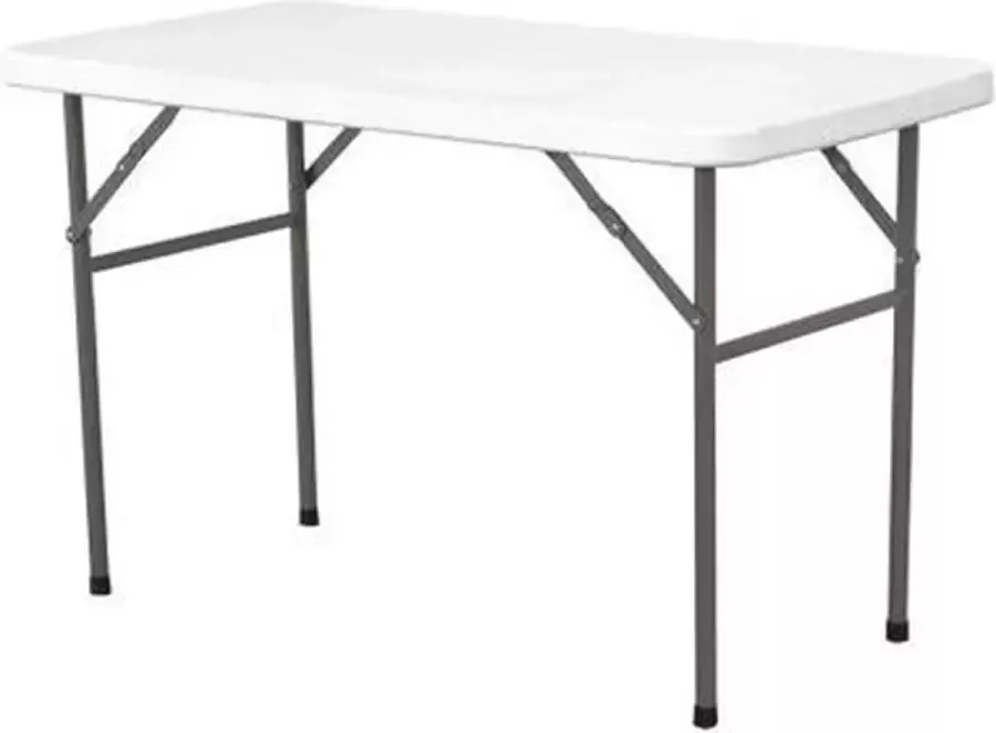Hendi Campingtafel Wit Inklapbare Tafel Rechthoek Vouwtafel voor Buffet 122x61x(H)74cm - Foto 2