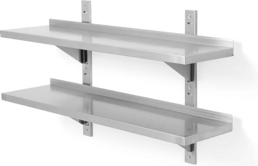 Hendi Double adjustable wall shelf with two steel brackets ‚Äì welded 300 mm