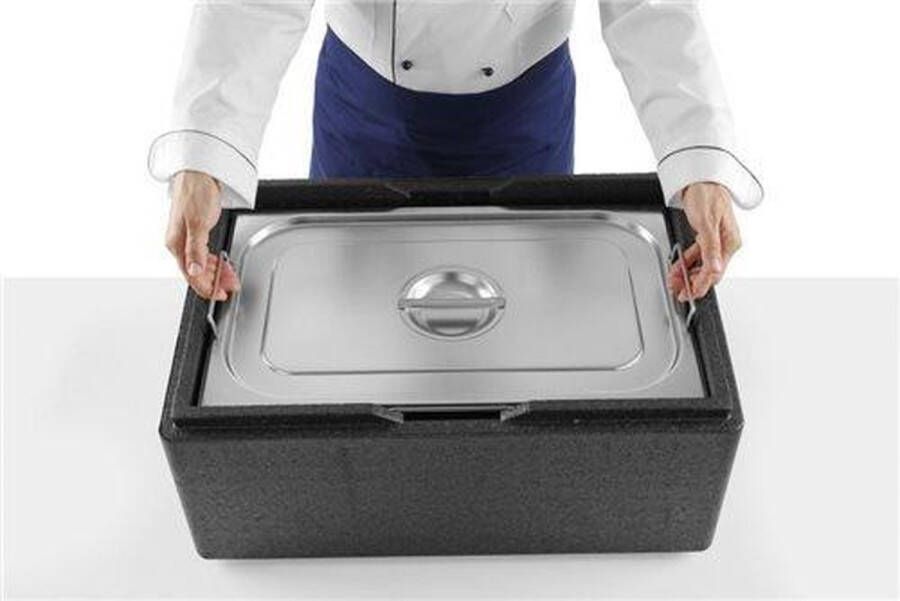 Hendi Deksel voor GN containers Budget Line roestvrij staal 530x325mm stapelbaar - Foto 2