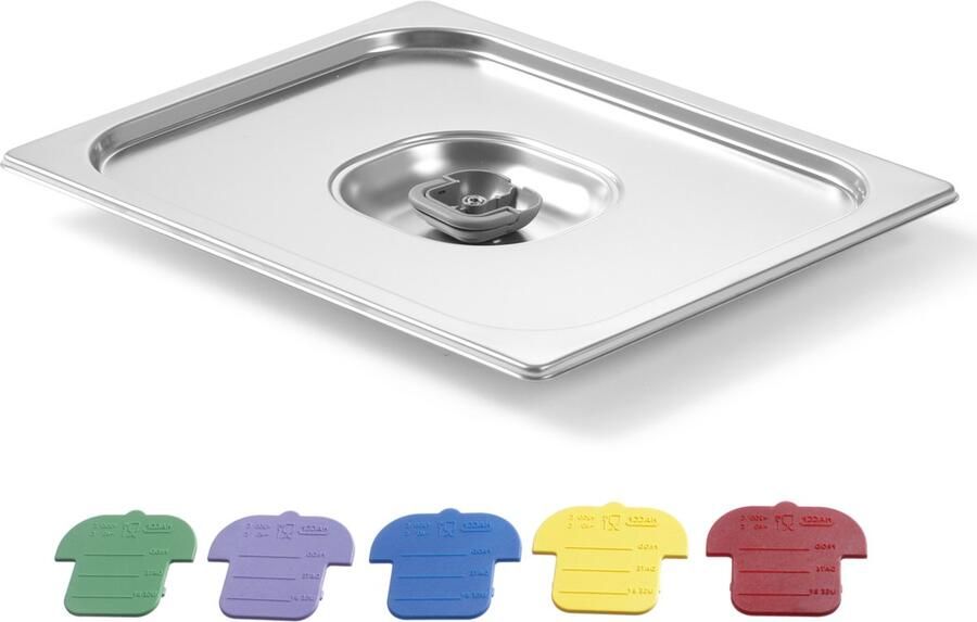 HENDI Deksel voor GN-container met gekleurde clips HACCP GN1 1 530x325 mm roestvrij staal 805206