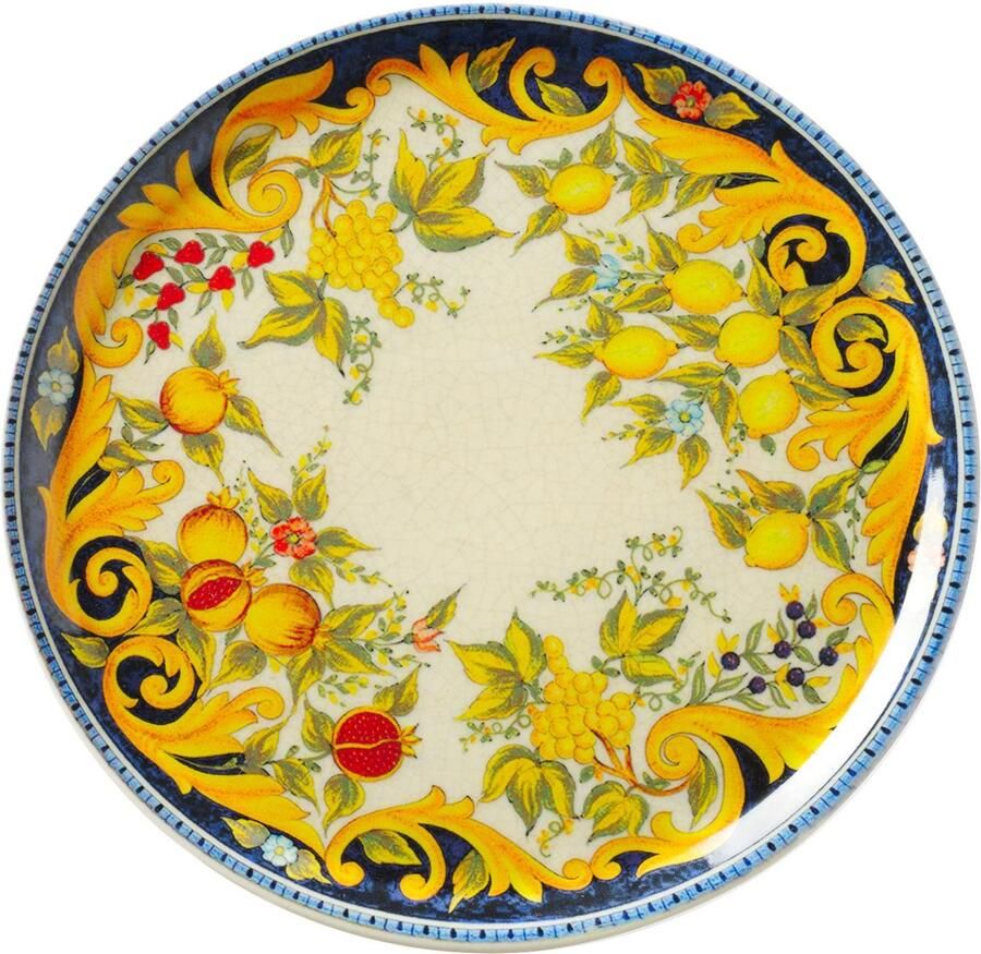 HENDI Duurzaam porseleinen pizzabord Blackboard Napoli Ø 33 cm set van 6 stuks