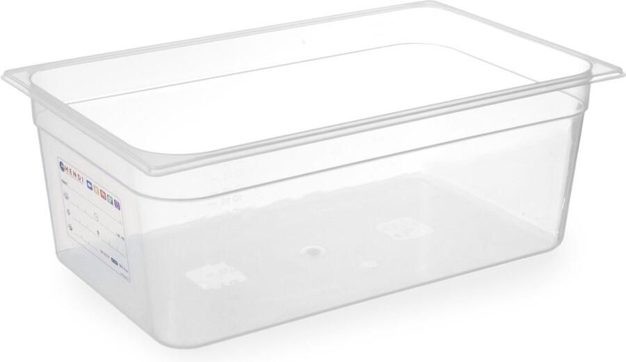 Hendi Gastronorm container 9L transparant luchtdicht temperatuurbestendig