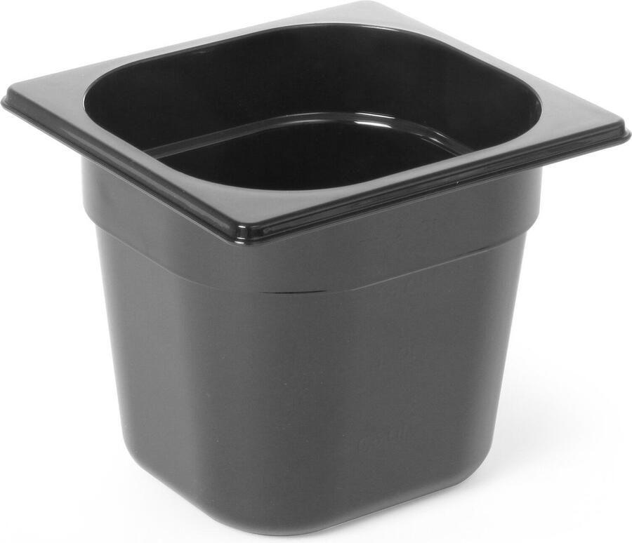 Hendi Gastronorm container polycarbonaat 3 4L zwart 176x162x200mm