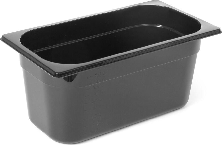Hendi Gastronorm container polycarbonaat 7 8L zwart 325x176x200mm